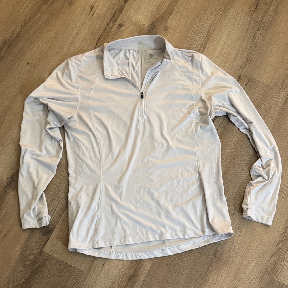 Women's White Quarter-Zip Sweatshirt